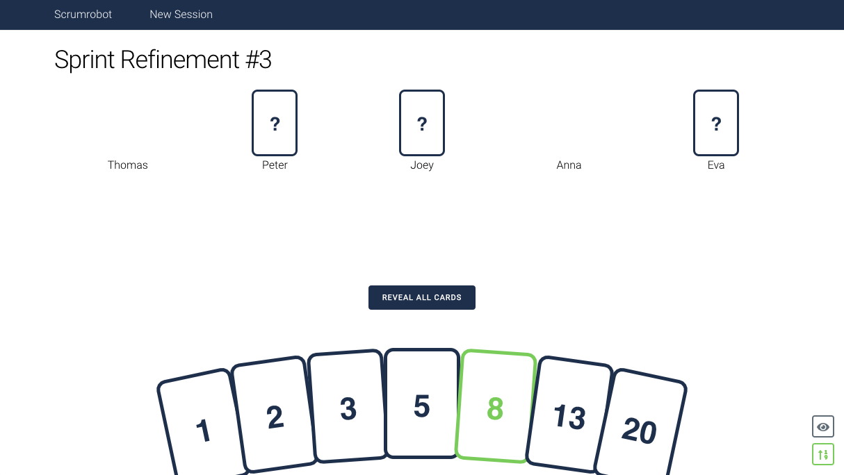 Planning Poker Session